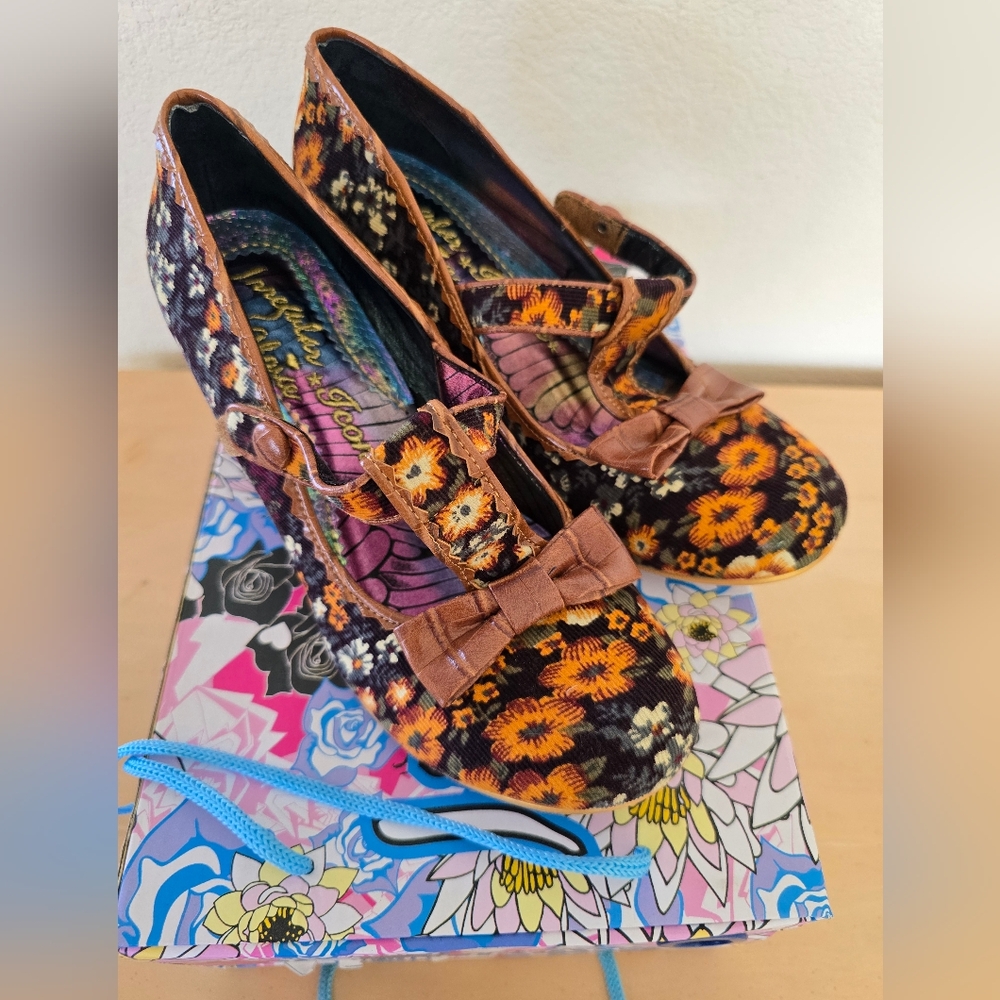 Irregular Choice Floral Heels with Bow. Good Used Condition. Only Worn Once.